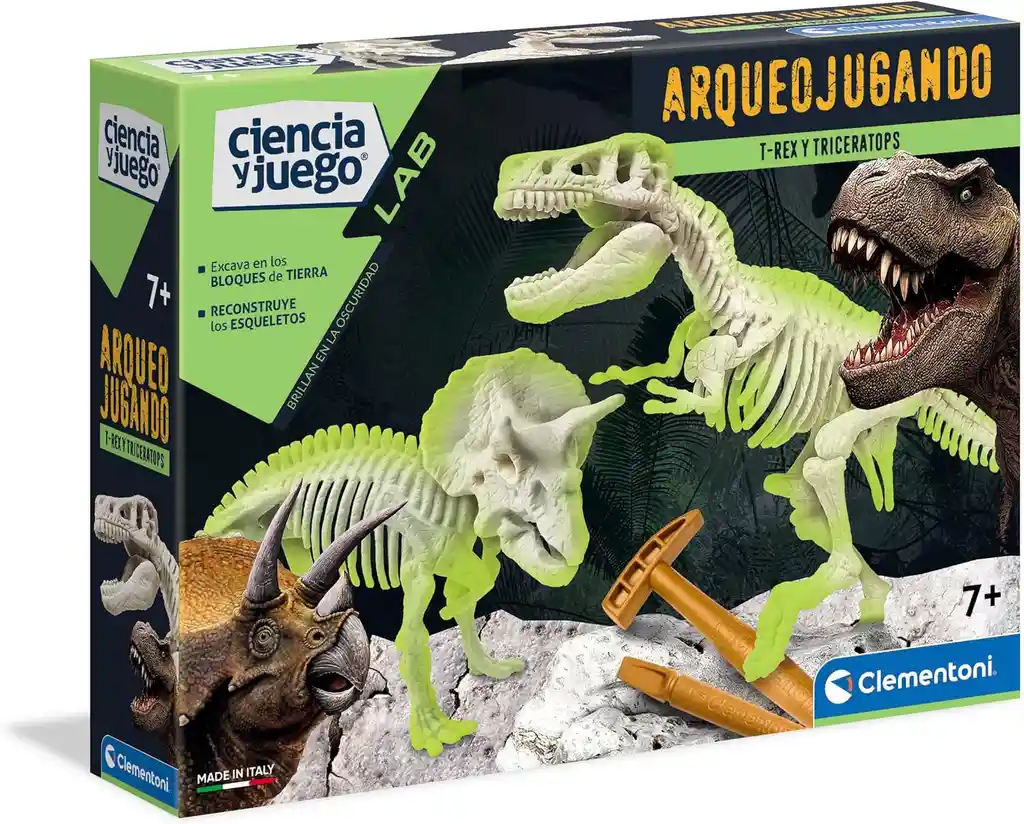 Juego Excavar Fósil De Dinosaurio Triceratops Para Niños