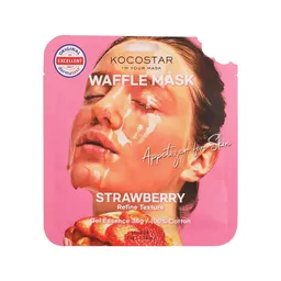 Mascarilla De Velo Kocostar Facial Waffle Strawberry 40g