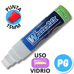 Marcador De Vinilo Mae Window Ink 15mm Blanco Para Vidrios (batir En Cada Uso)