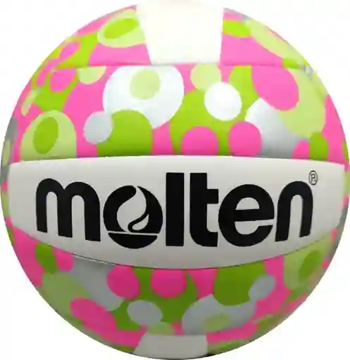 Balón De Voleyplaya Molten - Ms500 Dots/ Rosado-verde