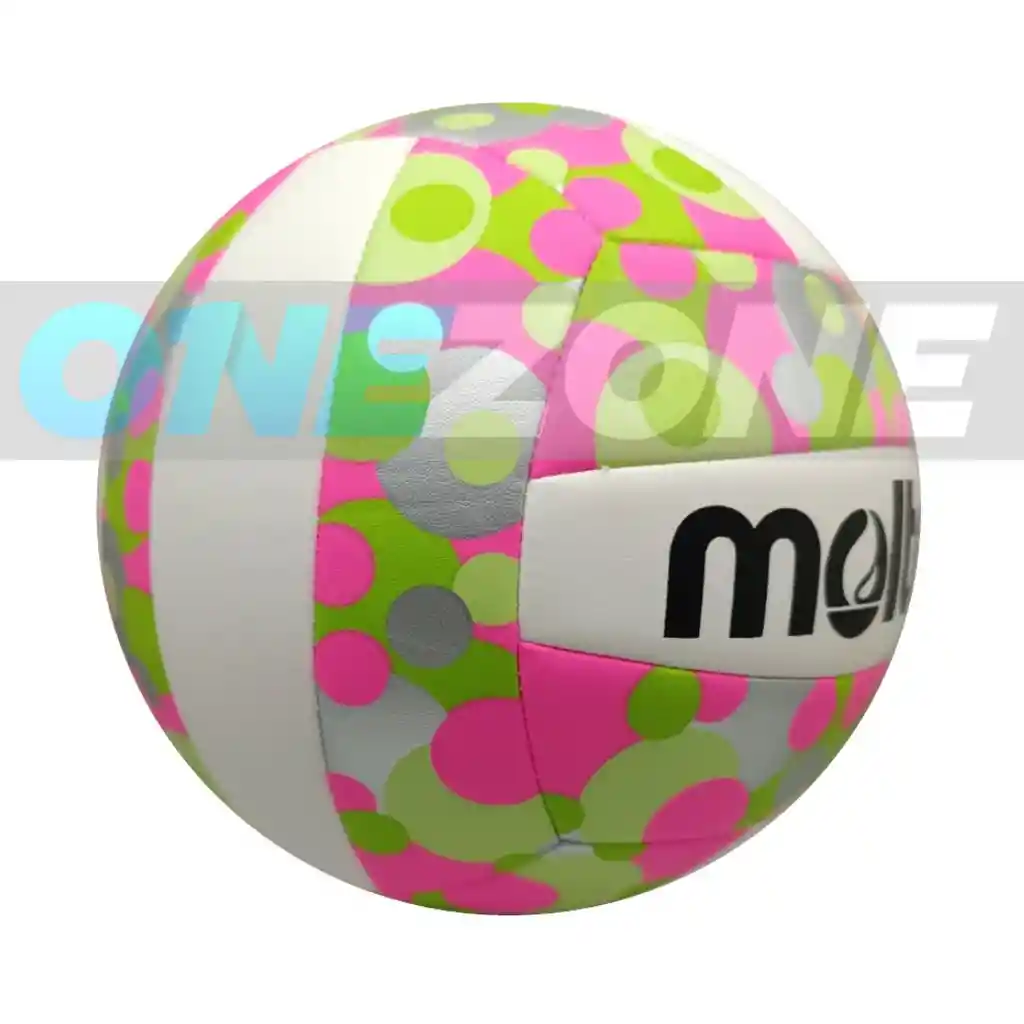 Balón De Voleyplaya Molten - Ms500 Dots/ Rosado-verde