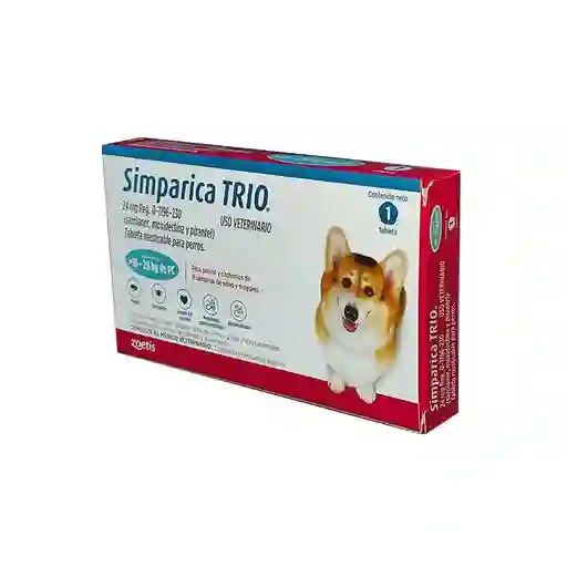 Simparica Trio 10 Kg - 20 Kg Azul