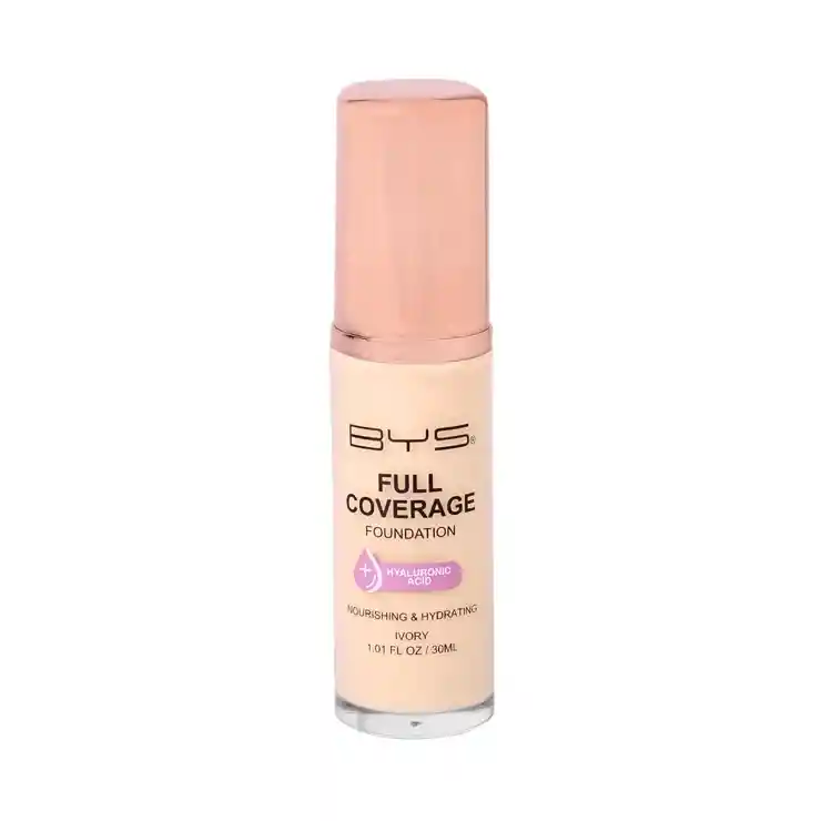 Base Liquida Bys Full Coverage Ácido Hialurónico Ivory 30 Ml