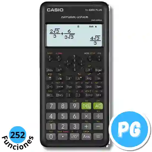 Calculadora Casio Cientifica 350 Es Plus 252 Funciones Bateria Reloj