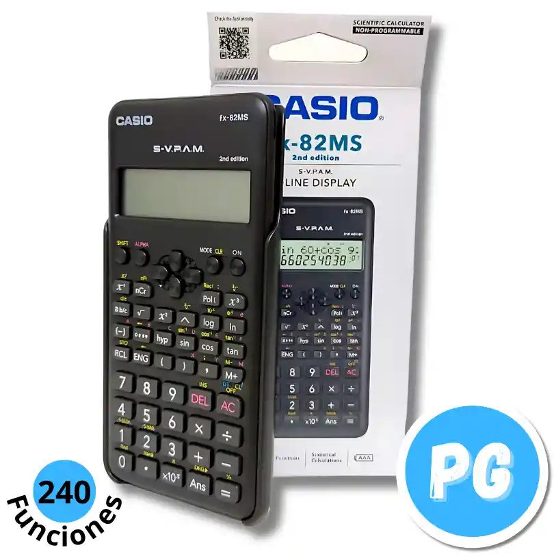 Calculadora Casio Cientifica 240 Funciones 350ms Bateria De Reloj