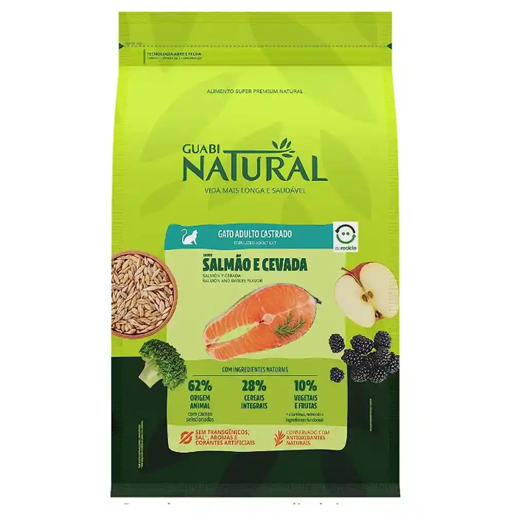 Guabi Natural – Salmón Y Cebada Gato Adulto 1,5 Kg