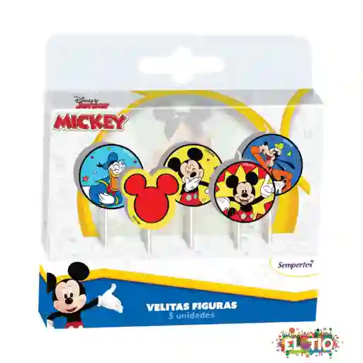 Velas Mickey Figuras X5