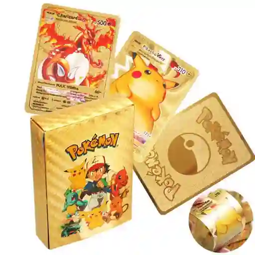 Cartas X 55 Pokémon Metalizadas Coleccionables