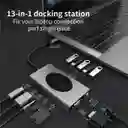 13 En 1 Docking Station, Adaptador Multipuerto Hdmi, Vga, Carga Inalambrica…