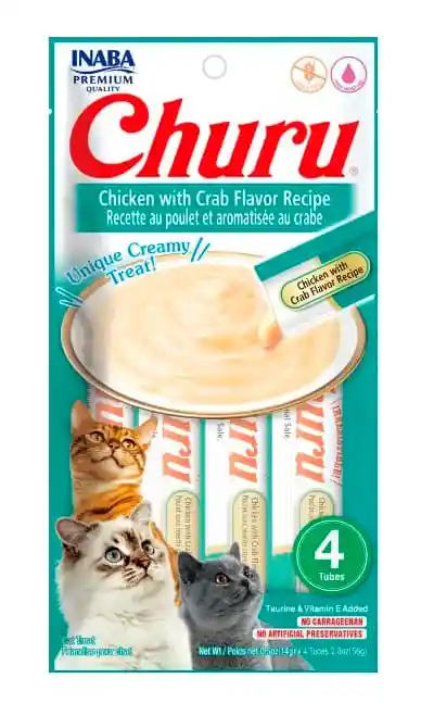 Churu Gato Pollo Cangrejo Paquete X4 56 Gr