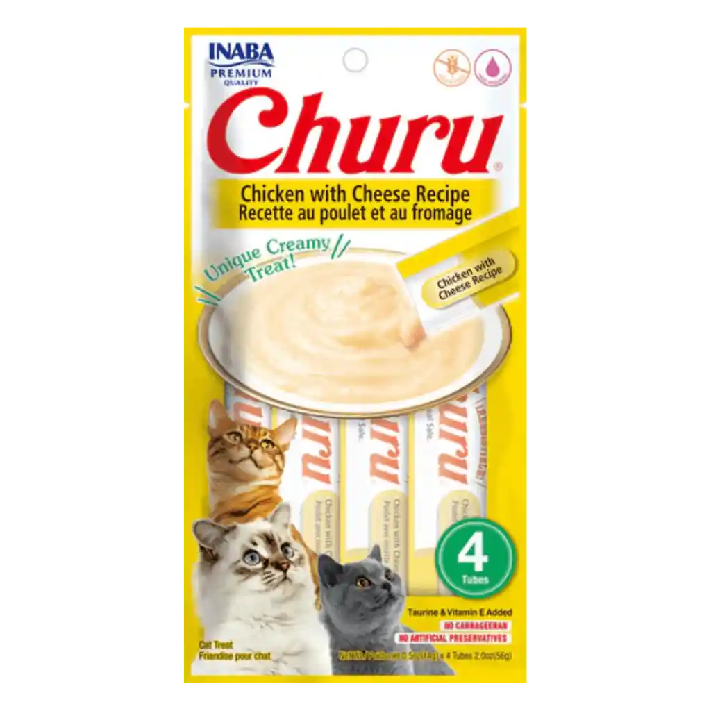 Churu Gato Pollo Queso Paquete X4 56 Gr