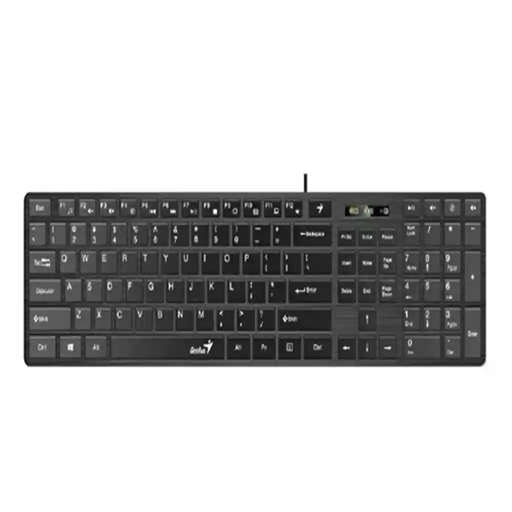 Teclado Genius Slimstar 126 Qwerty Español Color Negro