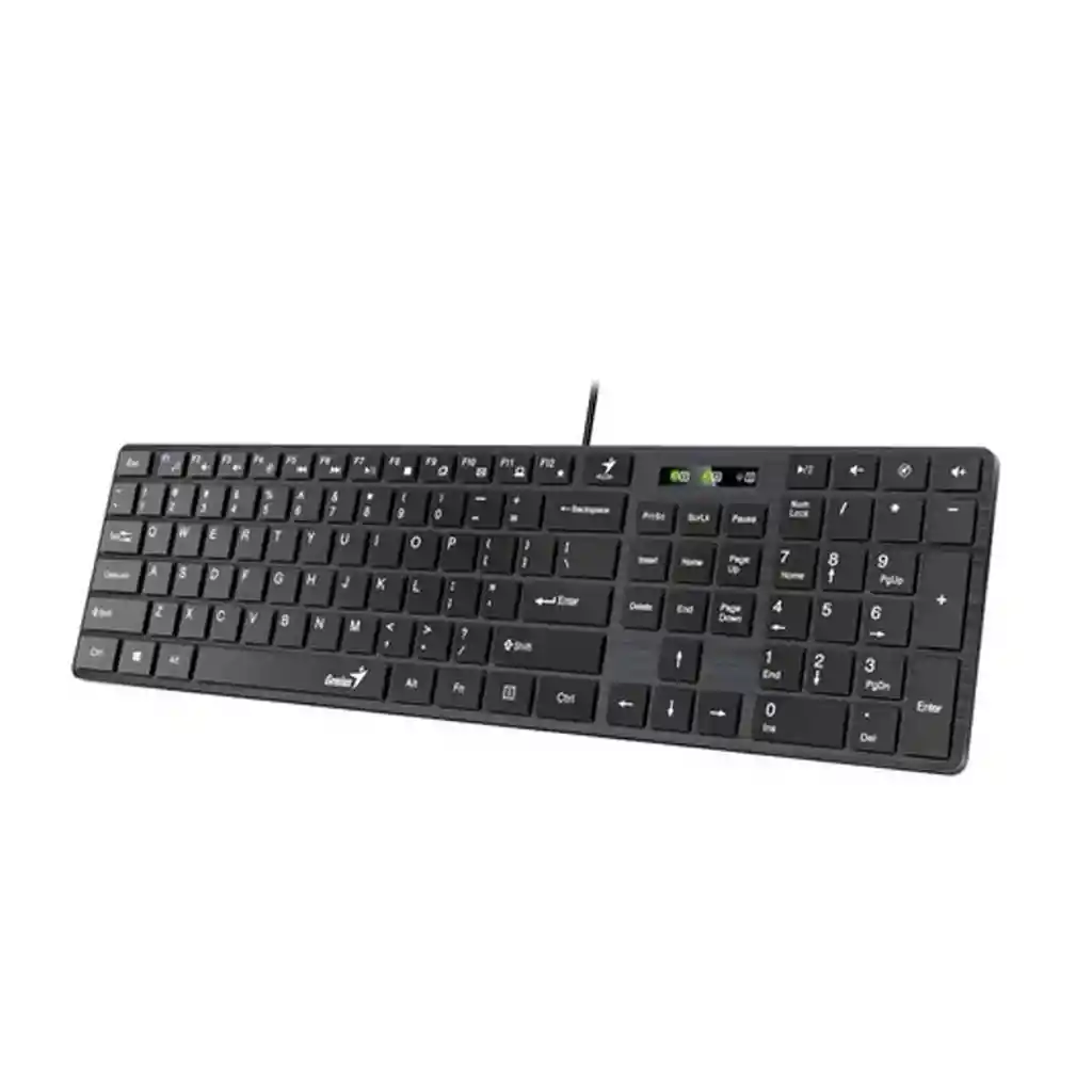 Teclado Genius Slimstar 126 Qwerty Español Color Negro