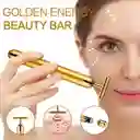 Masajeador Facial Antiarrugas Eléctrico Con Batería De Color Dorado Para Levantamiento De Botox