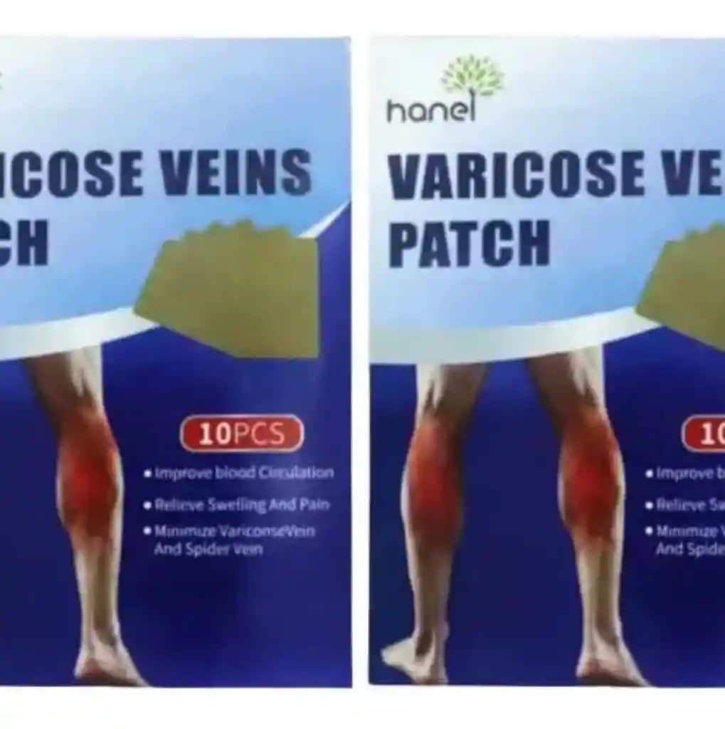 Caja Con 10 Parches Rectangulares Hanel Para Venas Varicosas / Varicose Veins Patch