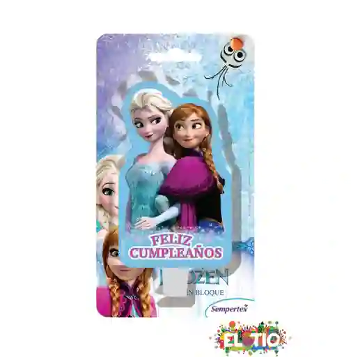 Vela Frozen Feliz Cumpleaños X 1