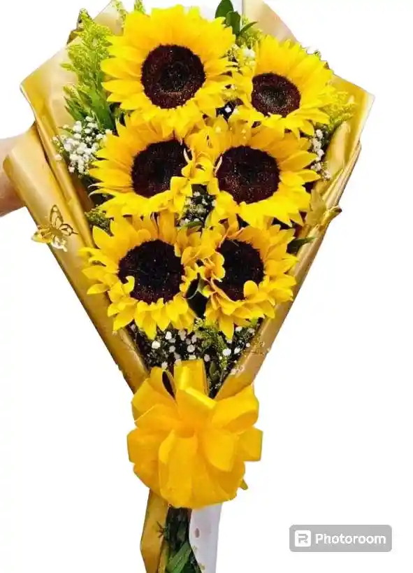 Ramo De Girasoles - Arreglo Floral - Regalo Para Mujer - Arreglo De Flores