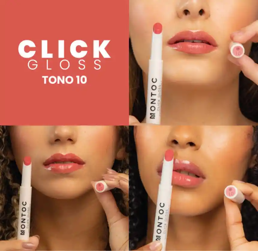 Labial Cremoso Click Gloss Tono 10 Montoc