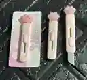 Bisturi Pequeño Huellas / Kawaii Rosado