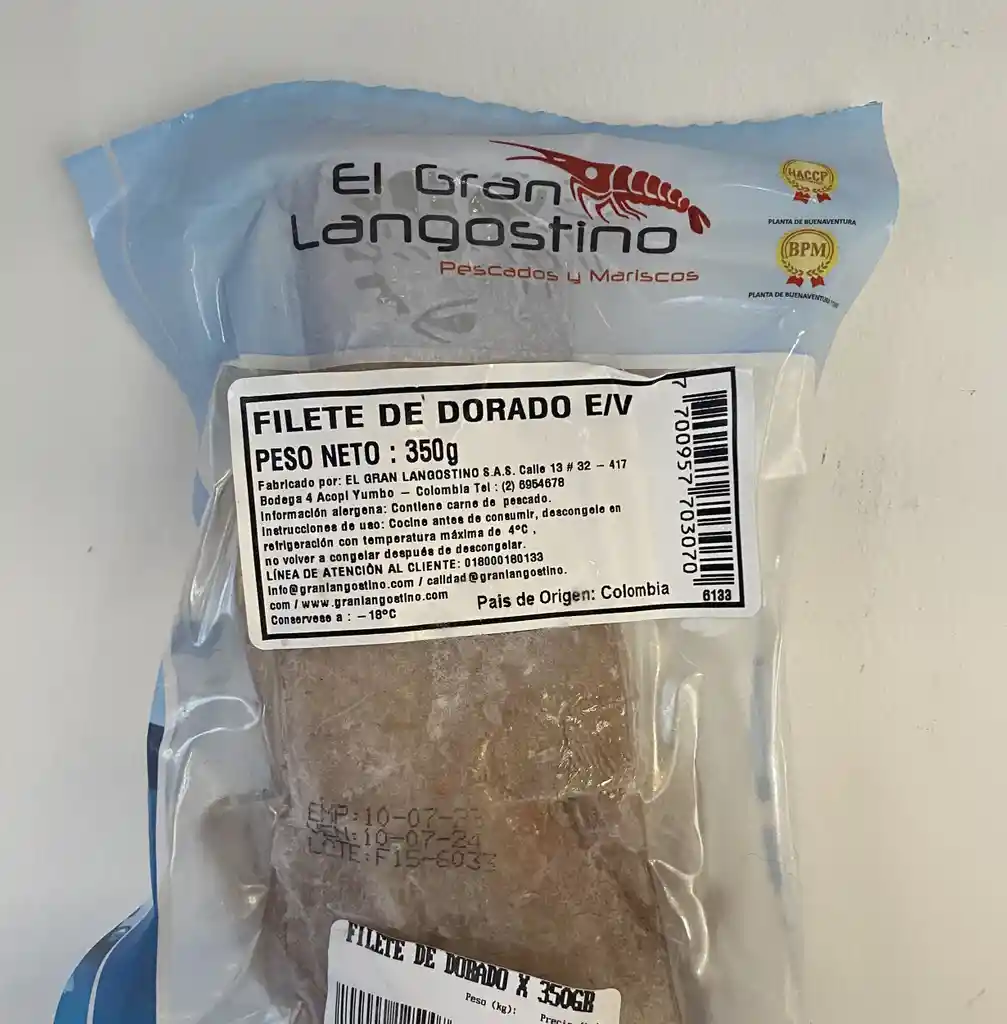 Fi Lete De Pescado Dorado Termo X 350 Gr