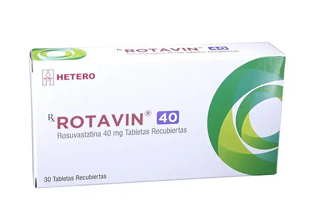 Rosuvastatina 40mg Caja X30 Tab Recubiertas (rotavin )