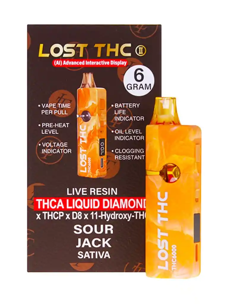 Sour Jack Sativa – Lost Thc 6 Gramos Resina Viva Desechable