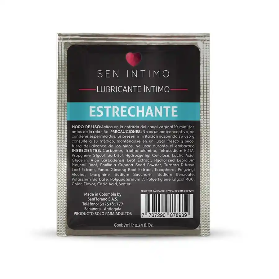 Lubricante Estrechante 7 Ml Sen Intimo