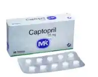 Captopril 25 Mg Caja X 30 Tabletas