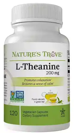 Nature's Trove L-teanina 200mg 120 Capsulas