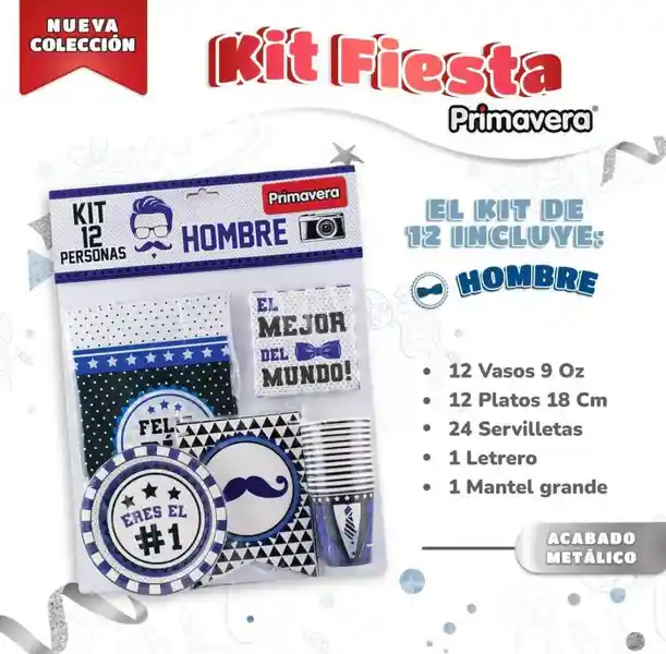 Kit De Fista Hombre Para 12 Personas