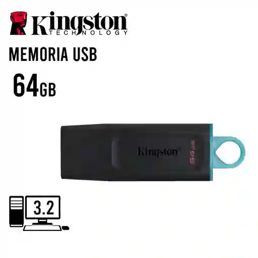 Memoria Usb 64g 3,2 Kingstong Clase 10