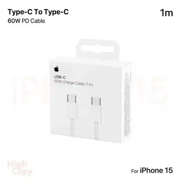 Cable Iphone 15 Carga Rapida 60w Aaa Tipo C