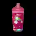 Vaso Entrenador Antiderrame Para Bebe Con Luces Nuby 10 Oz Rosa
