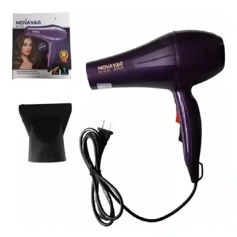 Secador De Cabello Nova Nv-9103 Violeta 110v