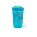 Vaso Pitillo + Porta Snack Nuby 2 En 1 Para Bebes Niños Nuby Azul