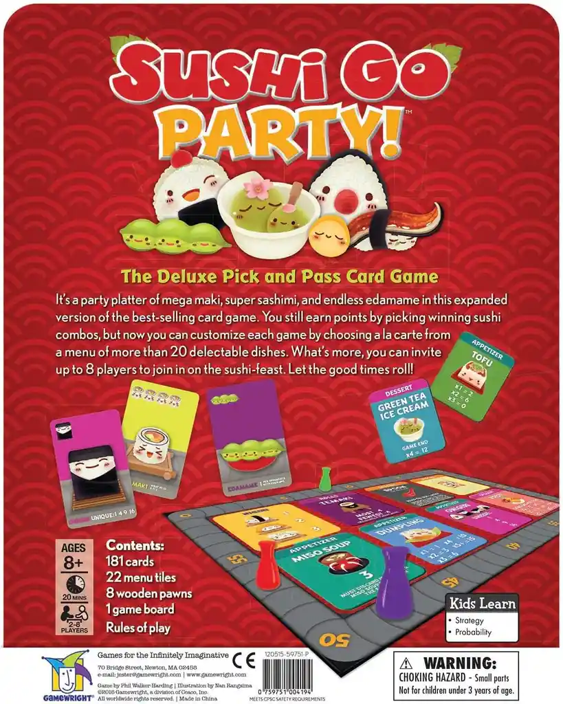 Sushi Go Party Juego De Mesa En Español Adultos Niños