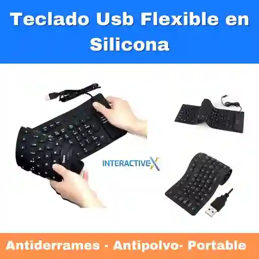 Teclado Flexible Para Pc Usb. Anti Polvo Y Derrames Liquidos / Teclado Silicona