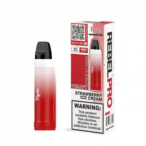 Vaporizador Hyde Rebel Pro 5000puffs Vapo - Strawberry Ice Cream