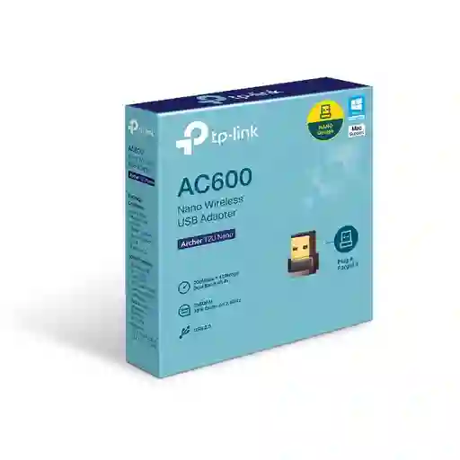 Adaptador Inalámbrico Nano Usb De Doble Banda Ac600/receptor Wifi Usb Tp-link Ac600 Dual Band