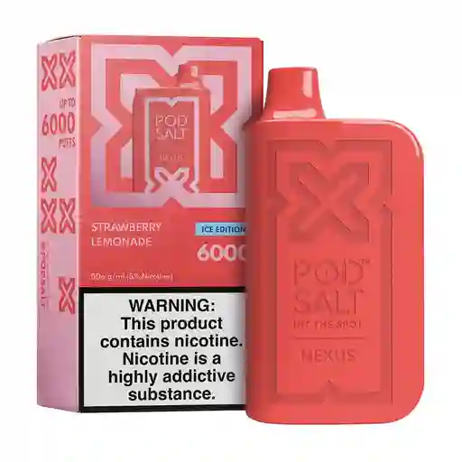 Vape Pod Salt 6000 Puffs Strawberry Lemonade