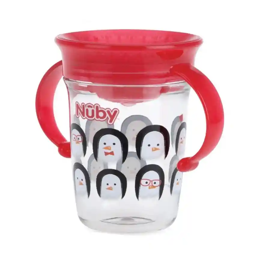 Vaso Para Bebe Niños Antiderrame 360 Nuby 8oz + Tapa