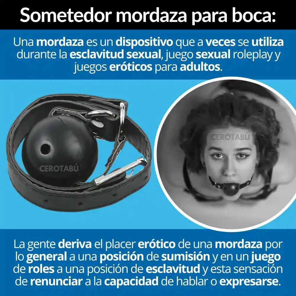 Mordaza Ball Gag Sometedor Bdsm Bondage Fetiche Juguete Sex