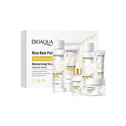 Kit Rejuvenecedor Y Aclarante De Arroz Bioaqua