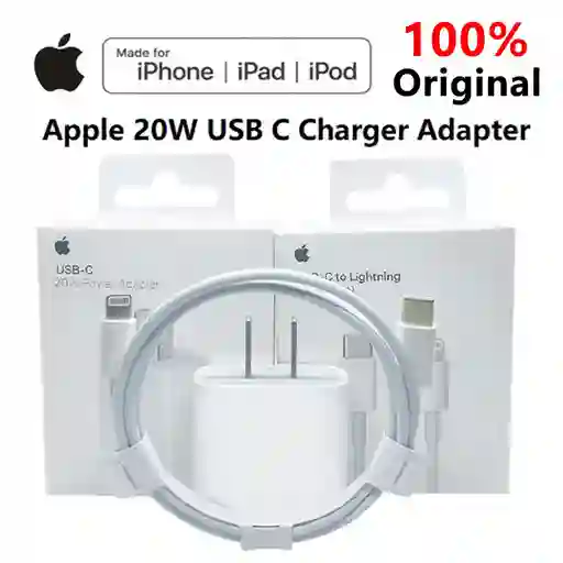 Cargador Original Iphone Apple 20w Carga Rápida Cargador Original Para Iphone