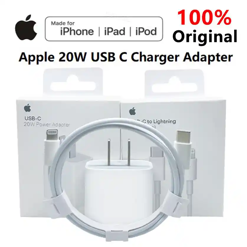 Cargador Original Iphone Apple 20w Carga Rápida Cargador Original Para Iphone