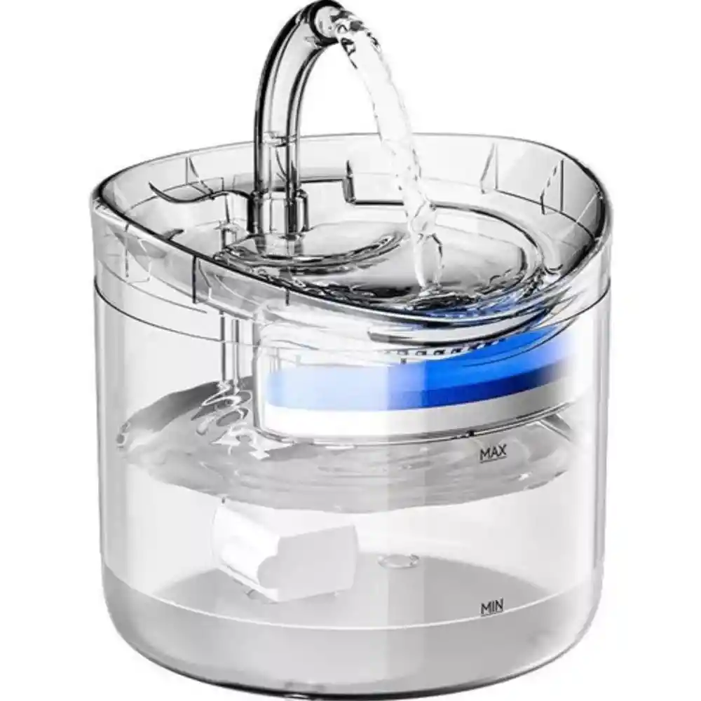 Bebedero Con Fuente Agua Automático Para Perros Y Gatos Color Blanco