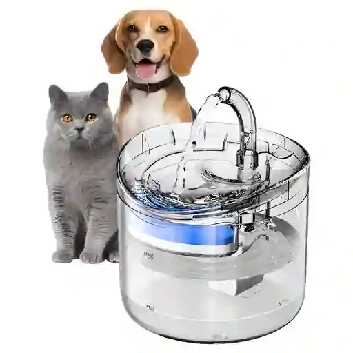 Bebedero Con Fuente Agua Automático Para Perros Y Gatos Color Blanco