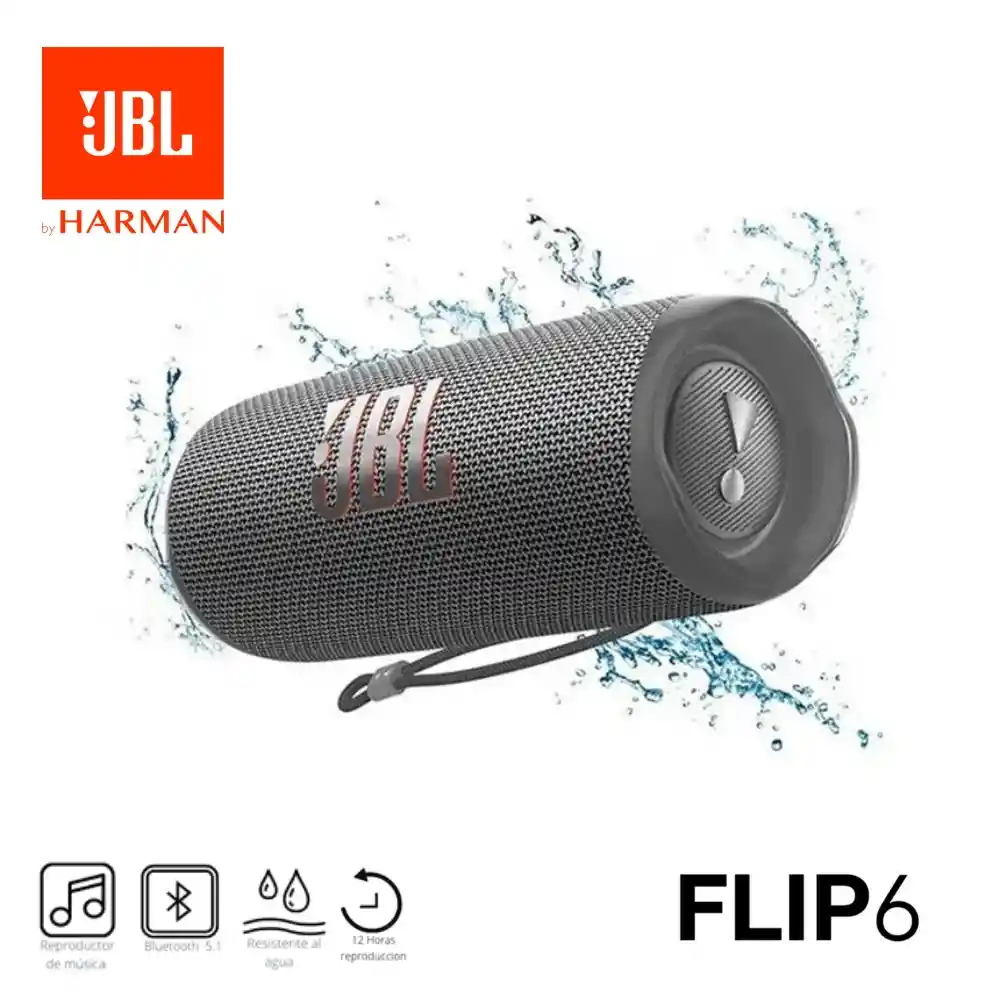 Parlante Jbl Flip 6 Bluetooth Original - Gris