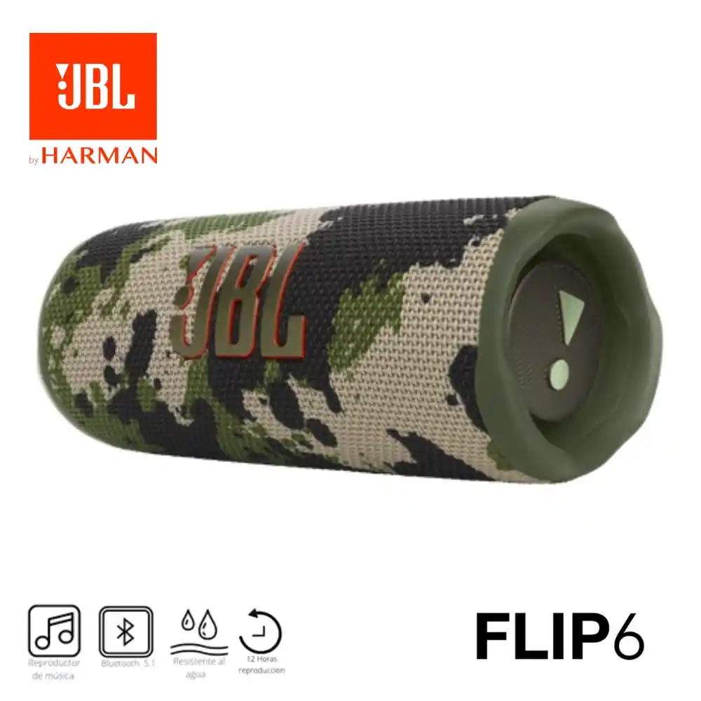Parlante Jbl Flip 6 Bluetooth Original - Camuflado