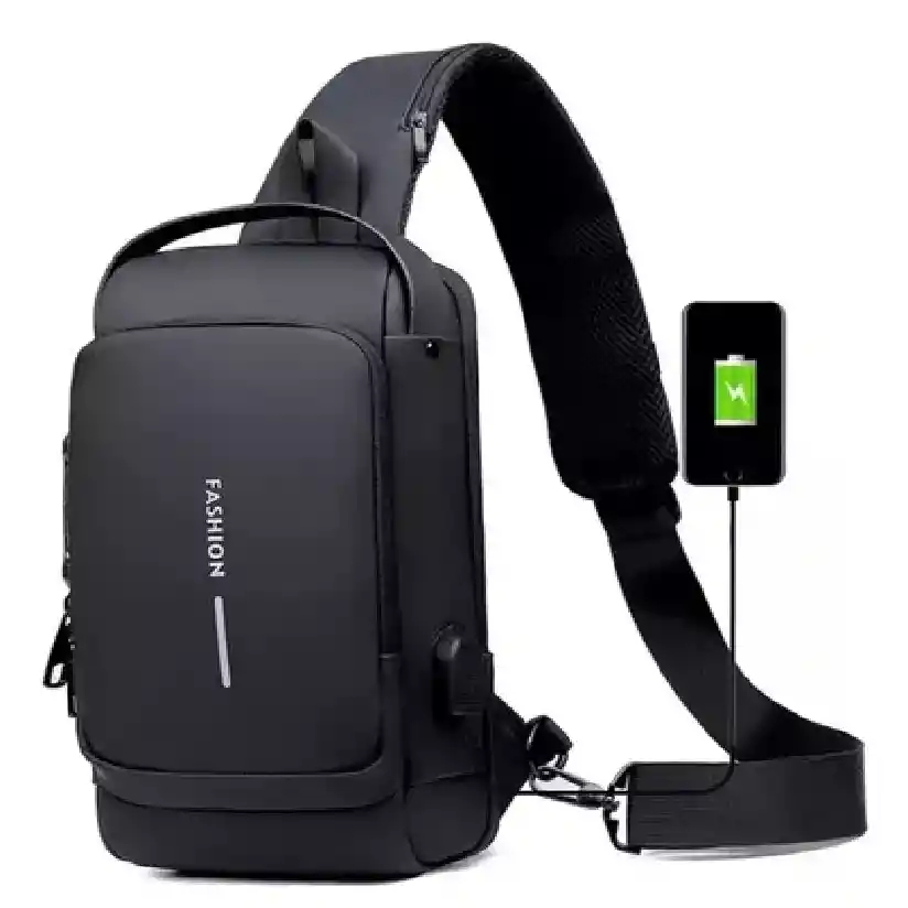 Bolso Manos Libres Mini Morral Hombre Tipo Pechera Antirrobo